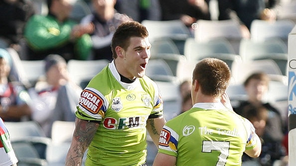 Flying full-back: Josh Dugan bagged three tries and set up three more in the blowout win.