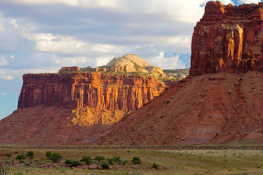 Rocky desert landscape in the Bears Ears National Monument park