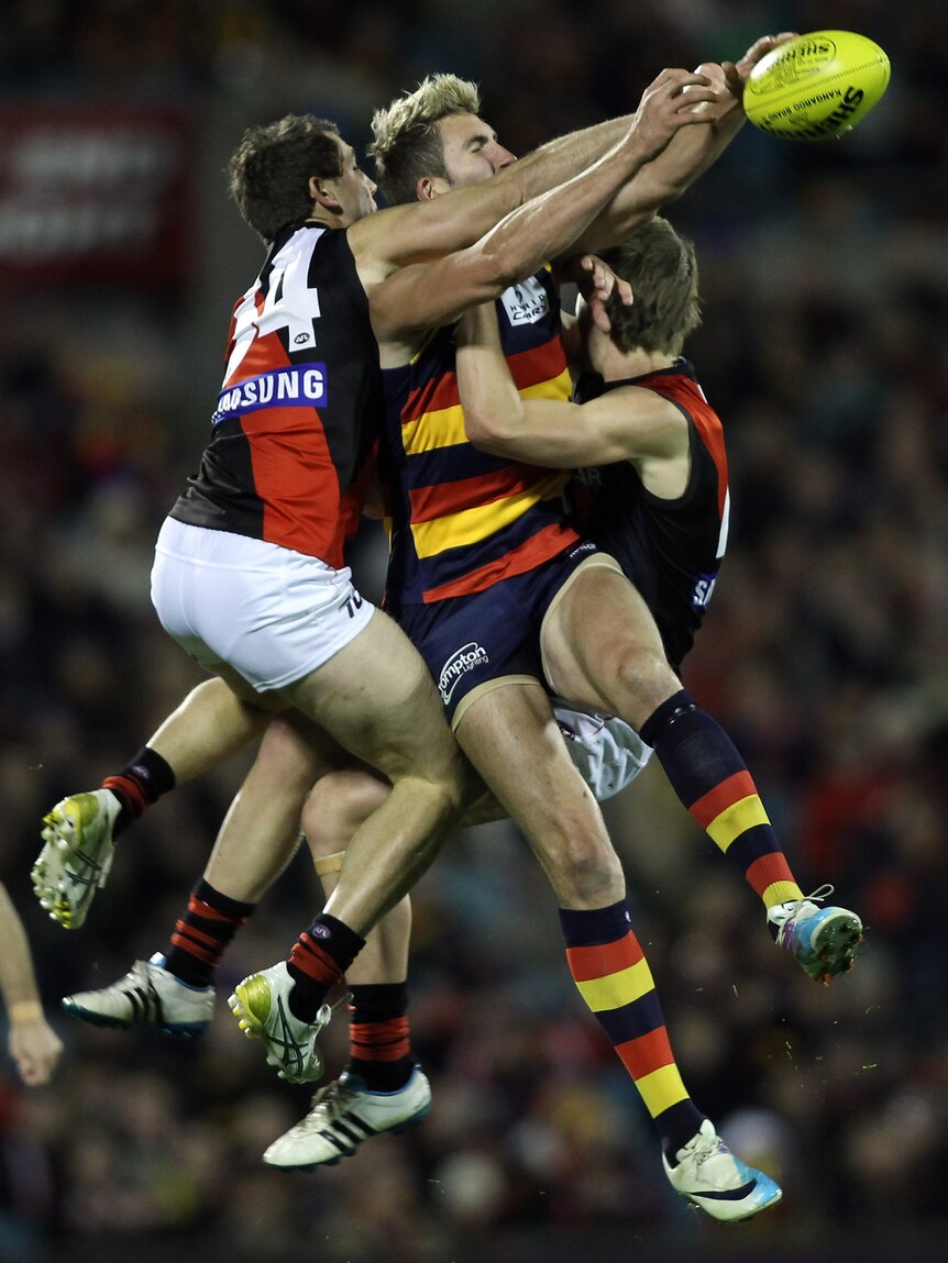 The Crows and Bombers will clash in the 2013 opener in Adelaide.