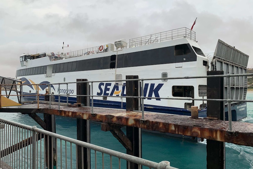 A ship at a dock