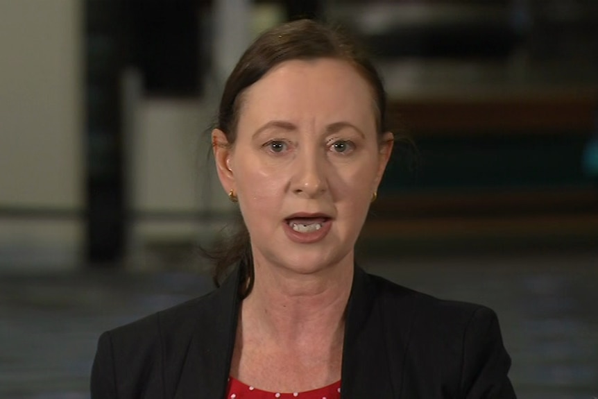 Queensland Health Minister Yvette D'Ath at Boondall COVID-19 vaccination hub