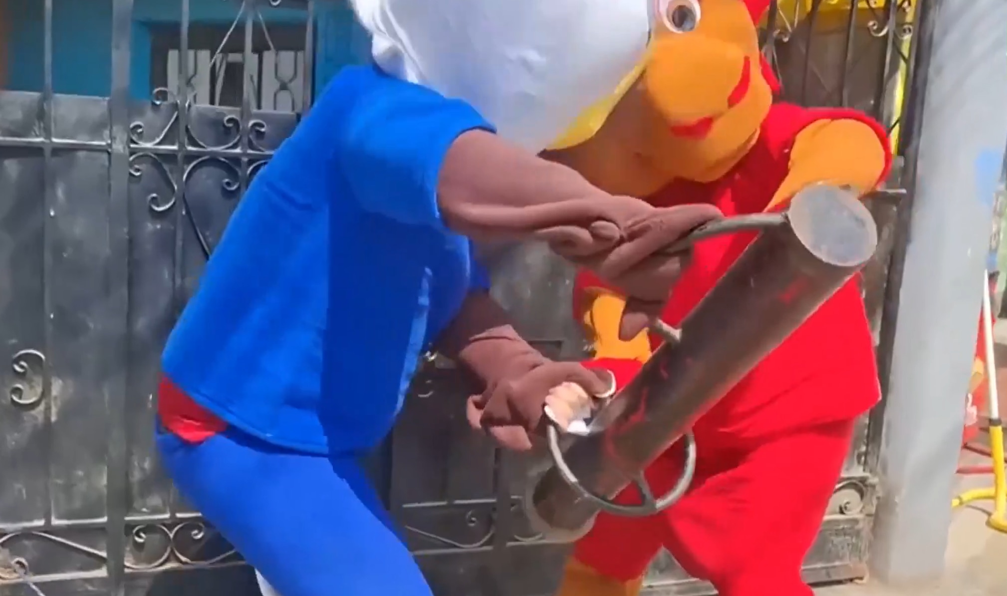 Cops disguise themselves as World Cup mascots in bizarre drug bust arrest