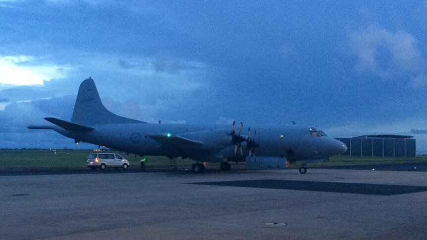 RAAF P-3C Orion surveillance plane on the tarmac