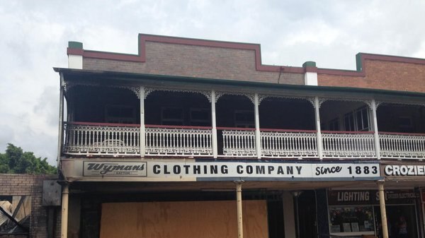 Businesses damaged by a fire in Gatton