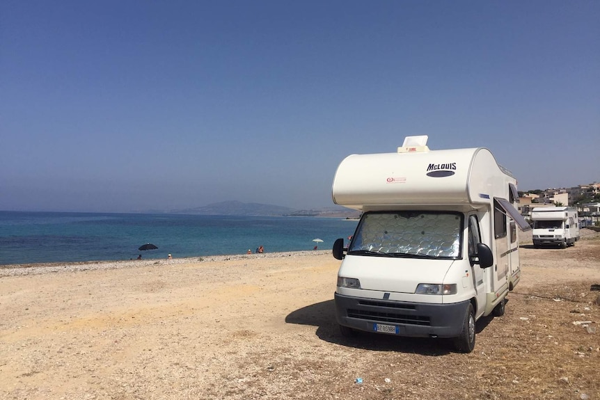 When COVID-19 lockdown restrictions eased in Italy, Gigi, Jenny bought a motorhome so they could travel while isolating.