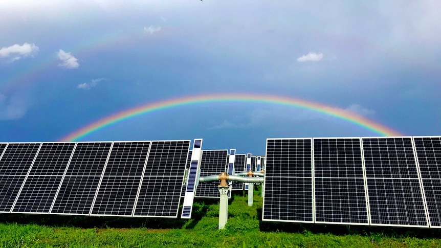 picture of big solar farm near Warwick