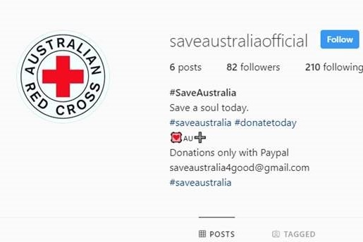A fake 'Red Cross' bushfire fundraiser