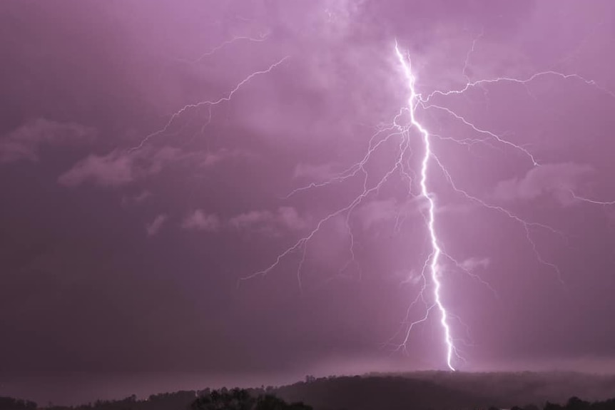 Storm at Tarampa in the Somerset region in south-east Queensland