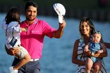 Jason Day with son Dash wife Ellie and daughter Lucy