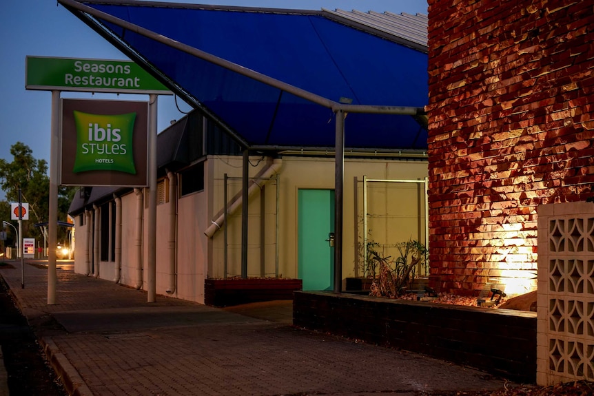 A photo of the Ibis Styles Hotel entrance, the hotel has allegedly segregated Aboriginal people into designated rooms.