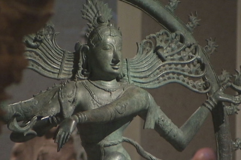 Video still: Shiva as Nataraja statue from Subhash Kapoor at the National Gallery of Australia.