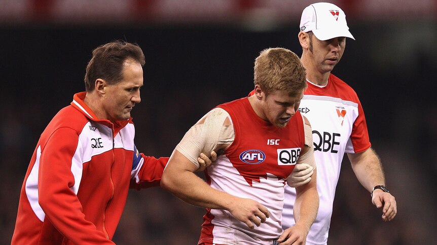 Bombers' Alwyn Davey out for two matches for bump on Sydney's Daniel Hannebery.