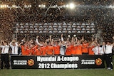 Two from two ... Brisbane Roar became the first back-to-back A-League premiers.