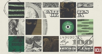 Collage of money.