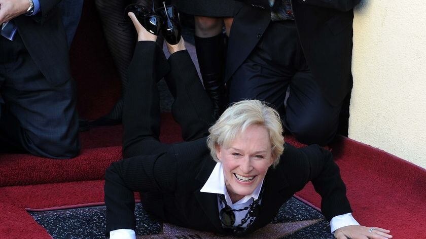Actress Glenn Close awarded a star on the Hollywood Walk of Fame.