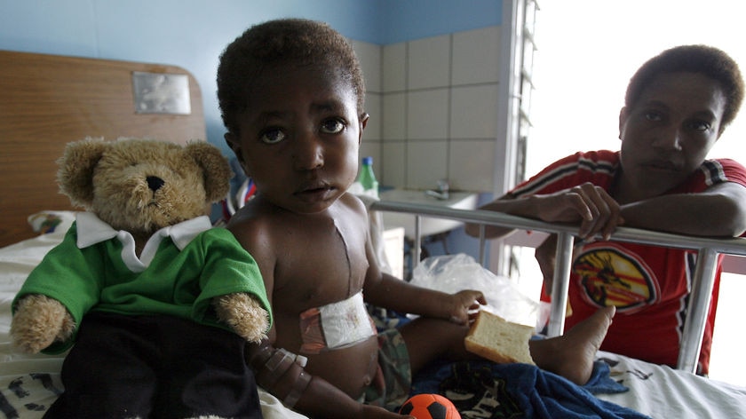 Child in PNG hospital