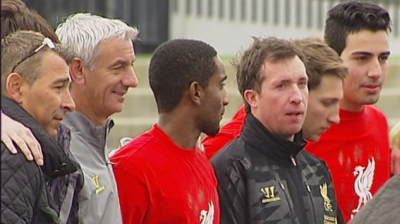 Liverpool football legends at strikers and skills clinic