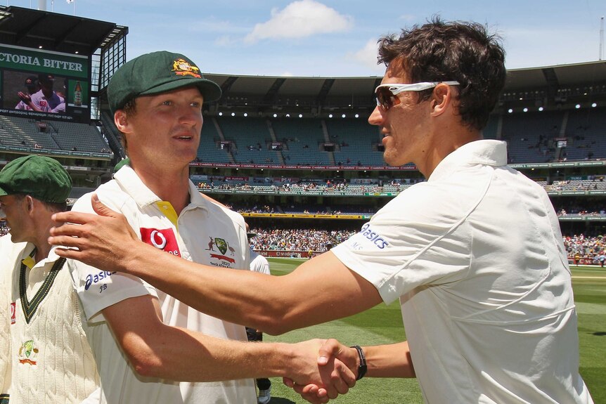 Jackson Bird (L) performed well on his MCG debut after replacing the in-form Mitchell Starc (R).