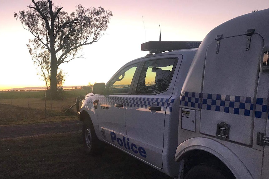 La police sur les lieux à Gunnedah.