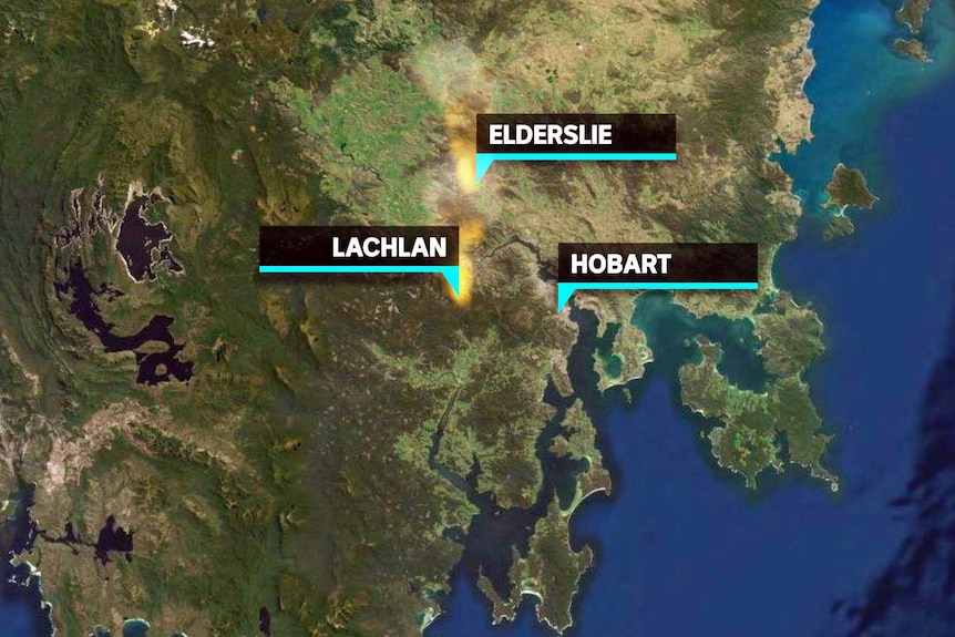 Map of Derwent Valley fire