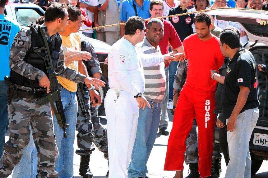 Bruno arrives at prison in 2010