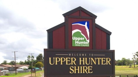Sign welcoming visitors to the Upper Hunter Shire