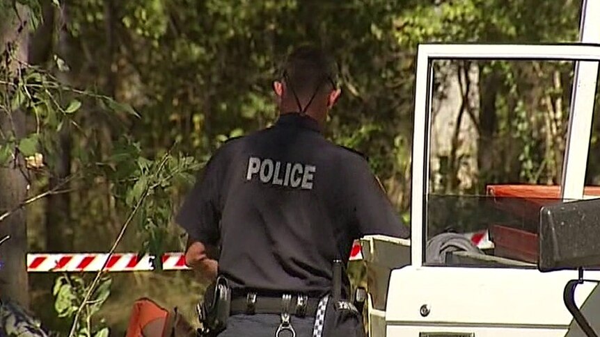 Police at Kakadu National Park where a man was taken by a crocodile.