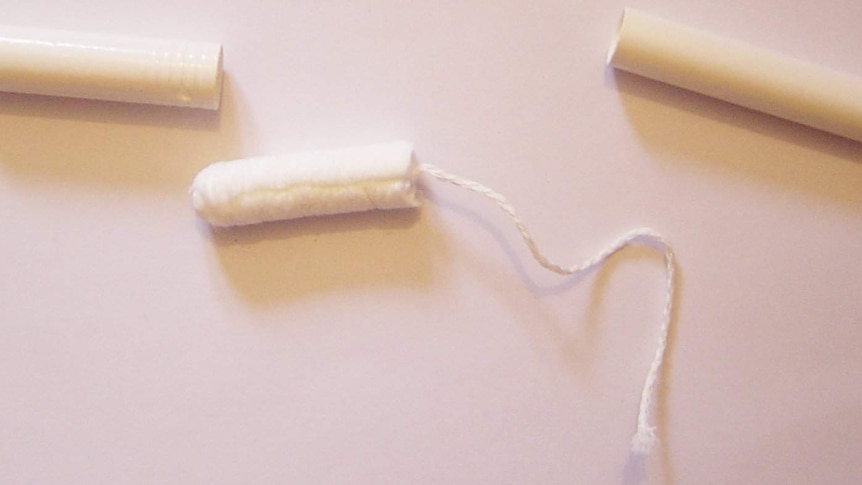 A tampon with applicator.