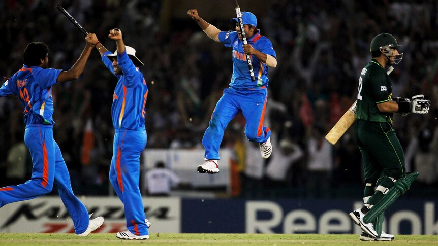 India celebrates semi-final win over Pakistan