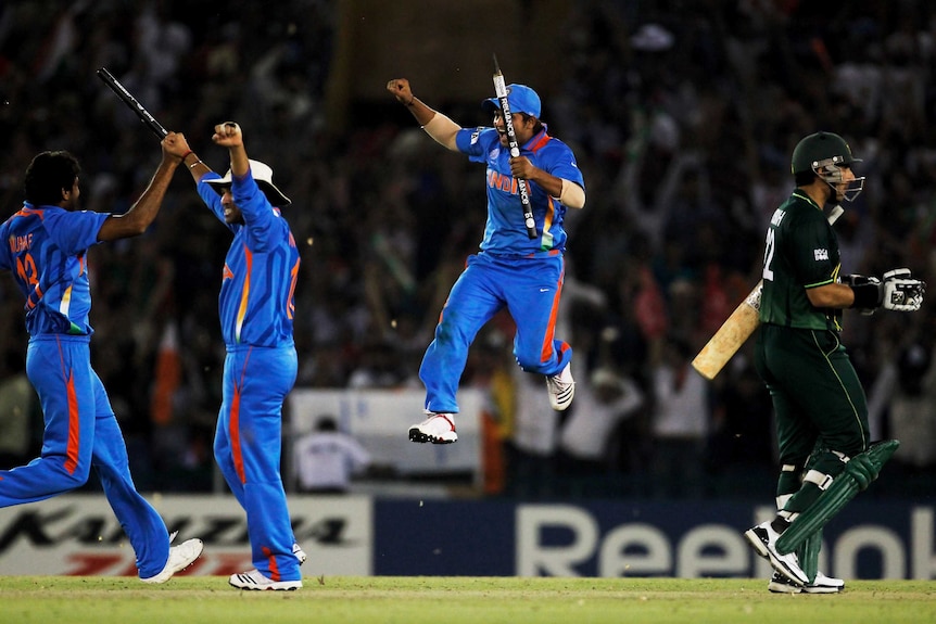 India celebrates semi-final win over Pakistan