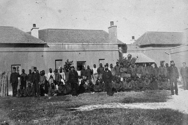 Aboriginal prisoners on Rottnest Island, 1889.