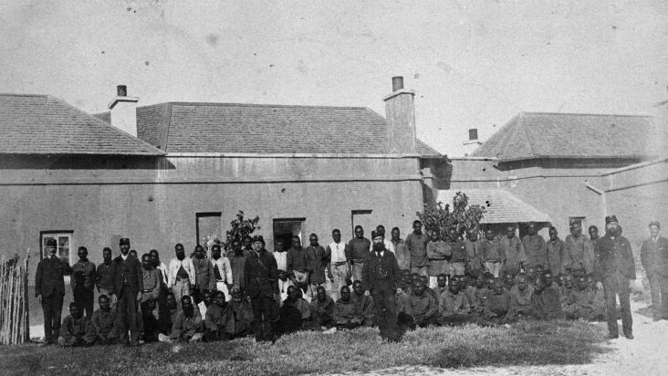 Aboriginal prisoners on Rottnest Island, 1889.