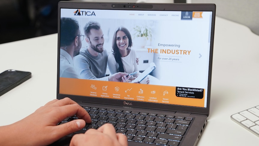 A laptop screen showing the TICA website.