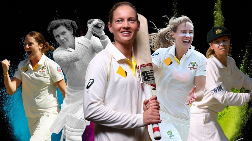 A compilation of images of women cricketers celebrating