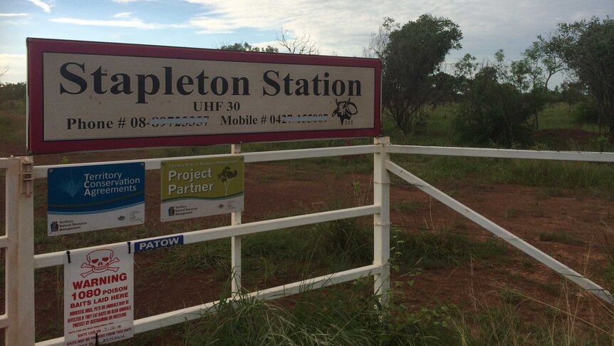 The front gate of Stapleton Station with a sing reading 'Stapleton Station'