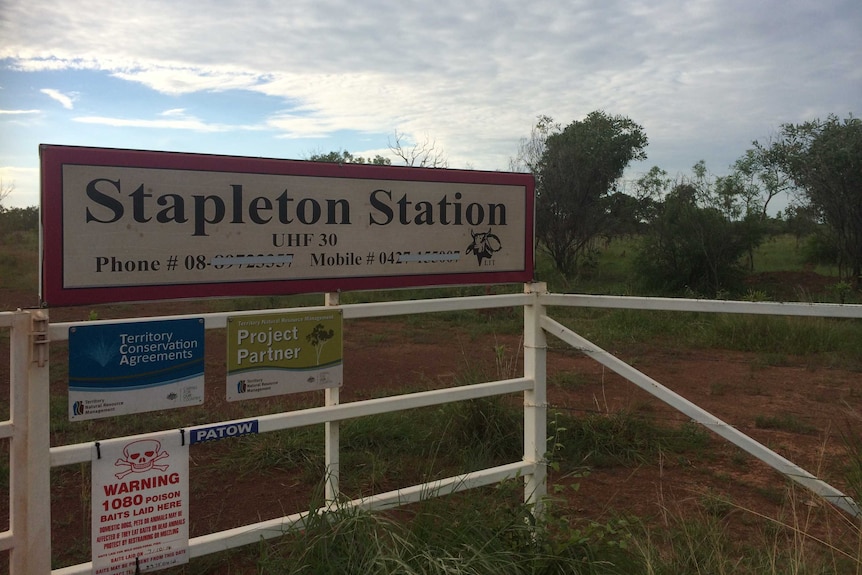 The front gate of Stapleton Station with a sing reading 'Stapleton Station'