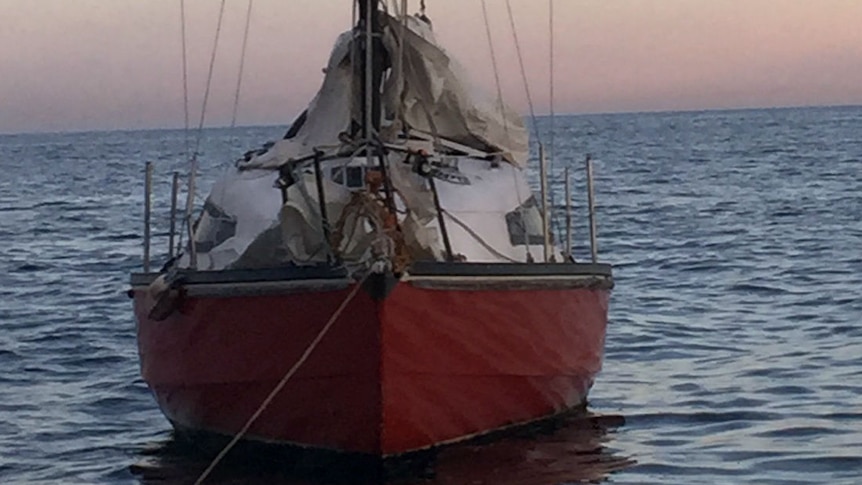 A yachtsman is missing from a boat found in Port Stephens.