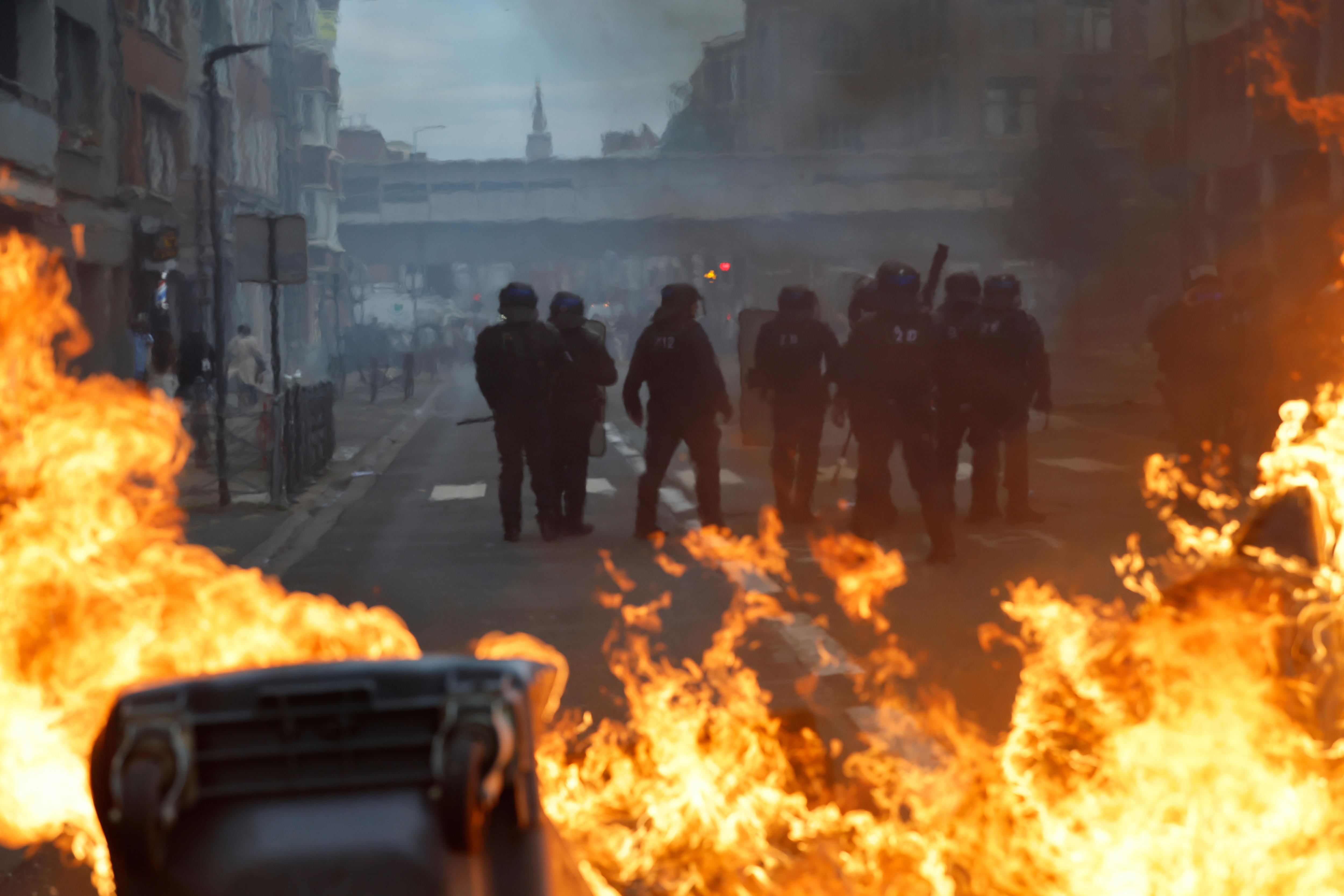 School protests spread in France as fires break out and teachers injured