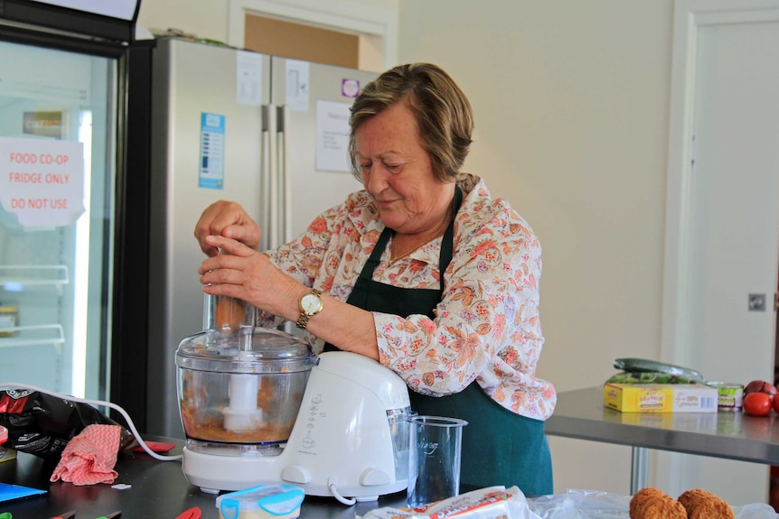 Shirley Shacklady in the kitchen