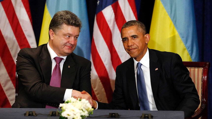 Obama meets Poroshenko