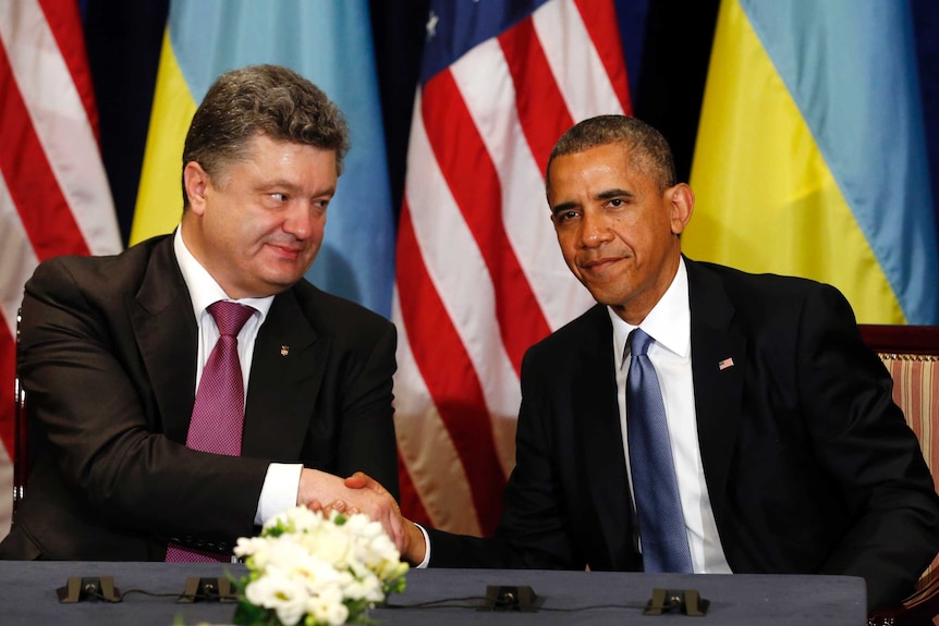 Obama meets Poroshenko