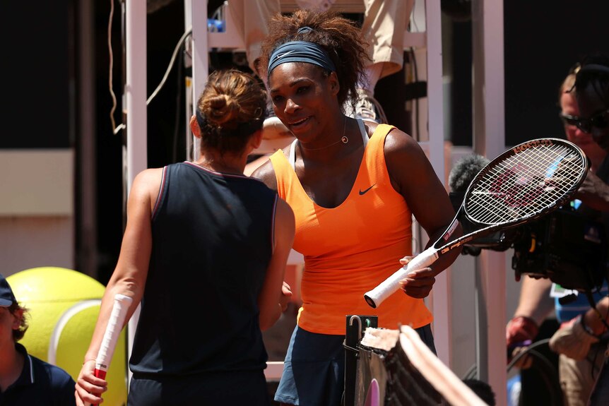 Williams sees off Halep in Rome