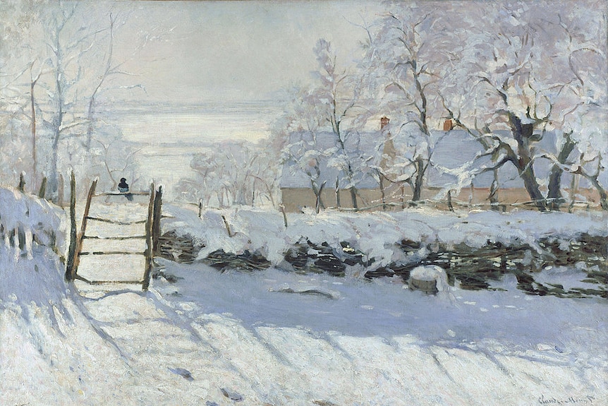 A copy of Claude Monet's painting The Magpie