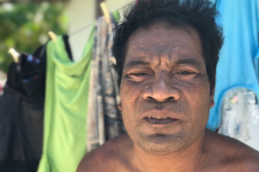 A close up of Ioane Teitiota in Kiribati.