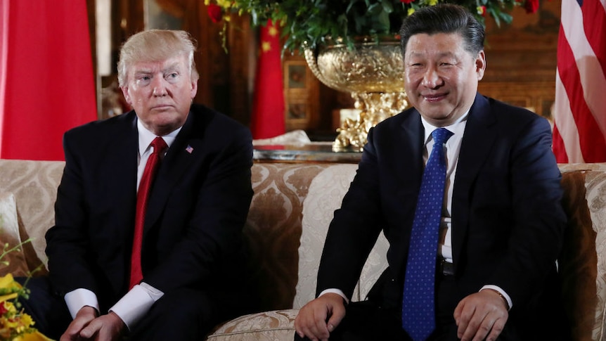 US President Donald Trump welcomes Chinese President Xi Jinping in Florida on 6 April 2017.