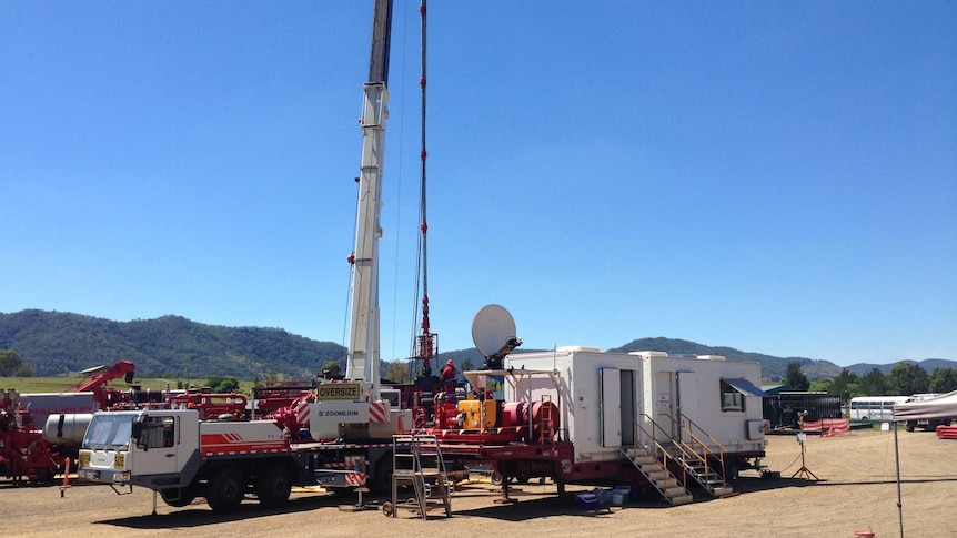 AGL's coal seam gas fracking operation, near Gloucester