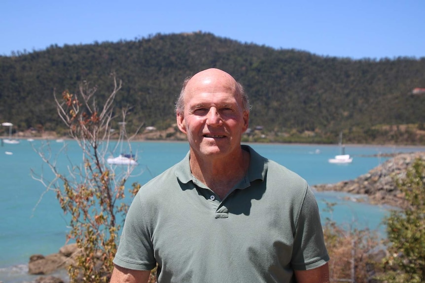 Whitsundays dive operator and local Tony Fontes standing in front of the water at Airlie Beach, September 2018.