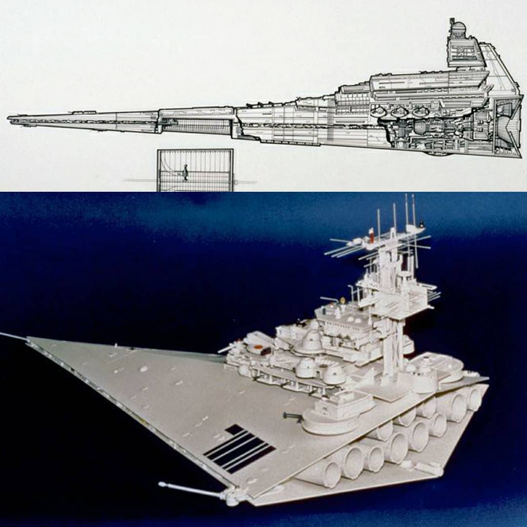 Design of the Star Destroyer for the Star Wars franchise by Colin Cantwell