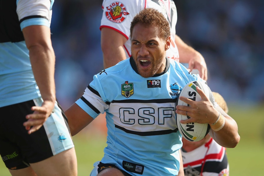 Sam Tagatese celebrates try against Warriors