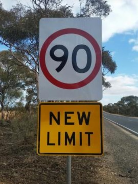New 90km/h road signs